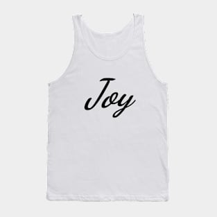 Joy Typography Art Minimal Design Tank Top